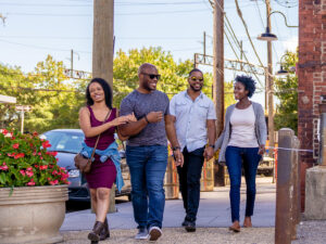 Couples walking together
