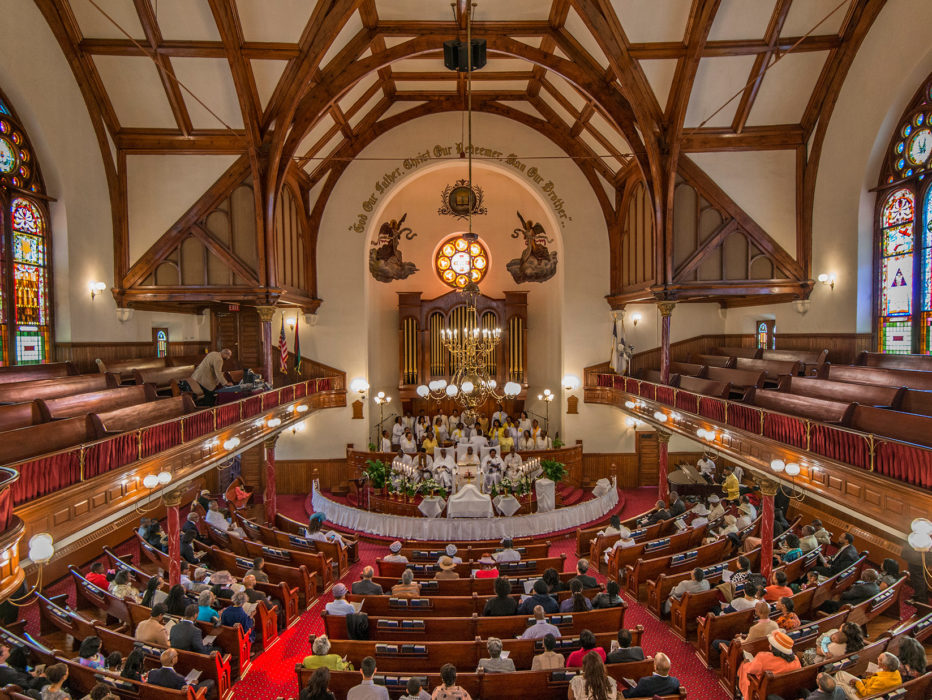 Interior of Mother Bethel African Methodist Episcopal (AME) Church